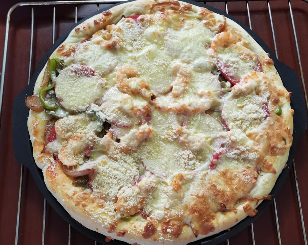 咖喱牛排虾仁披萨