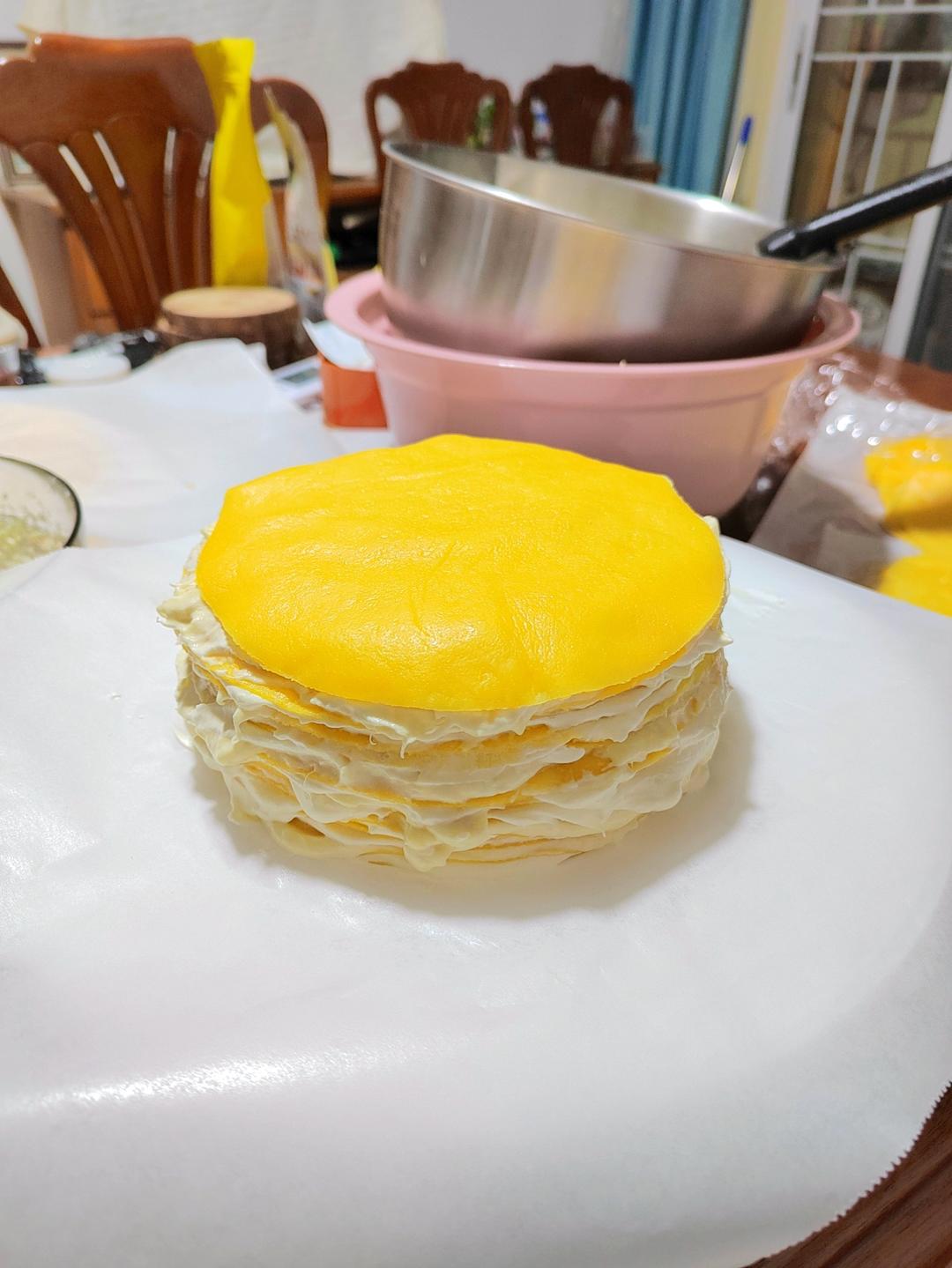 榴莲千层（超软糯蛋皮配方٩( ᐛ )و