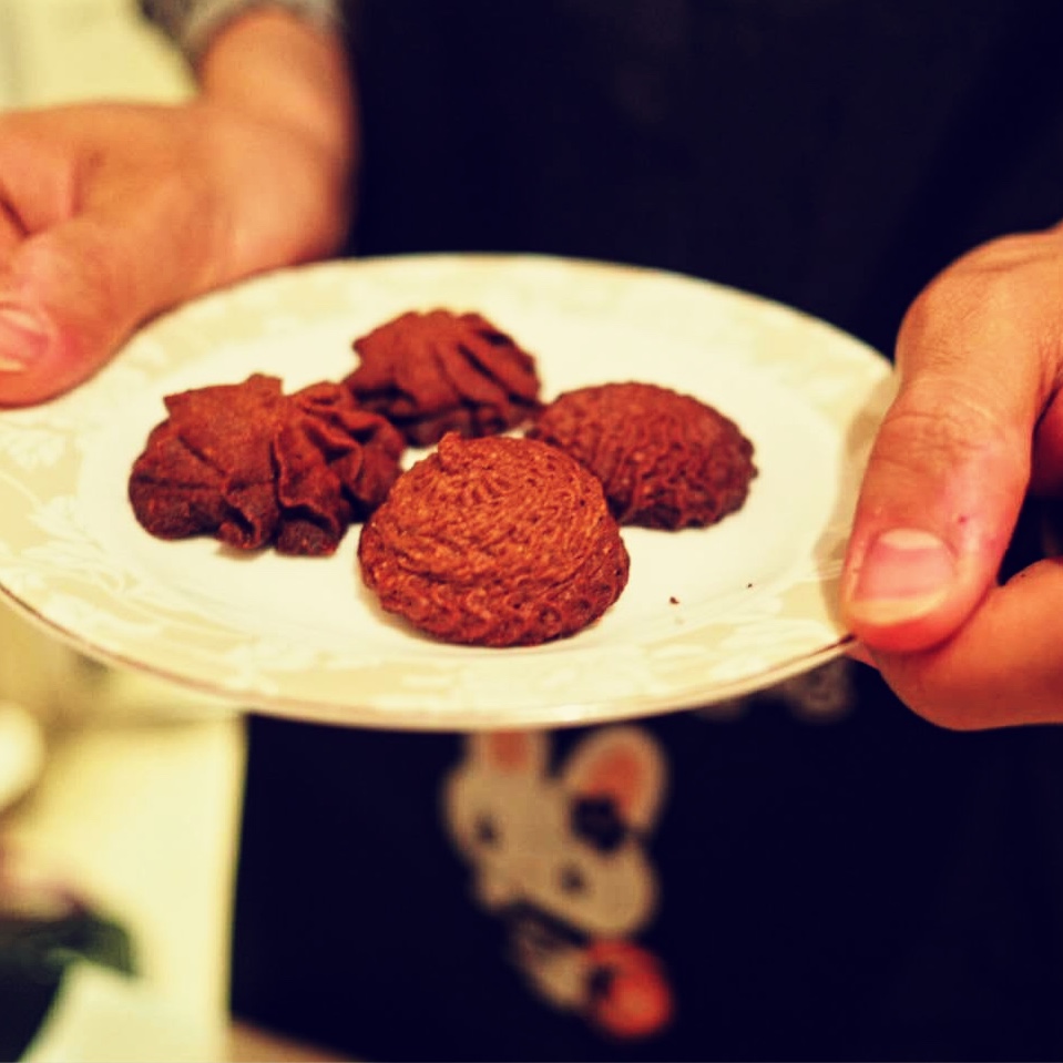 【松脆可可曲奇】清晰花纹