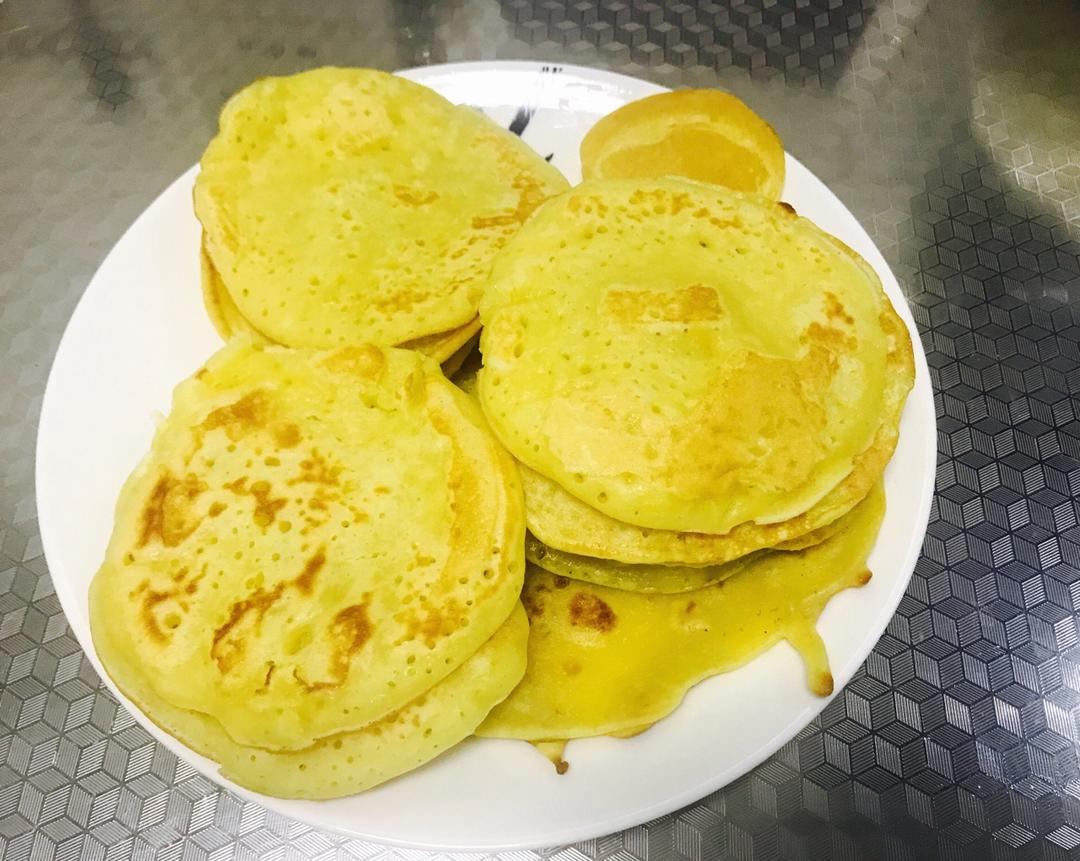 游走的鱼丸做的玉米烙饼