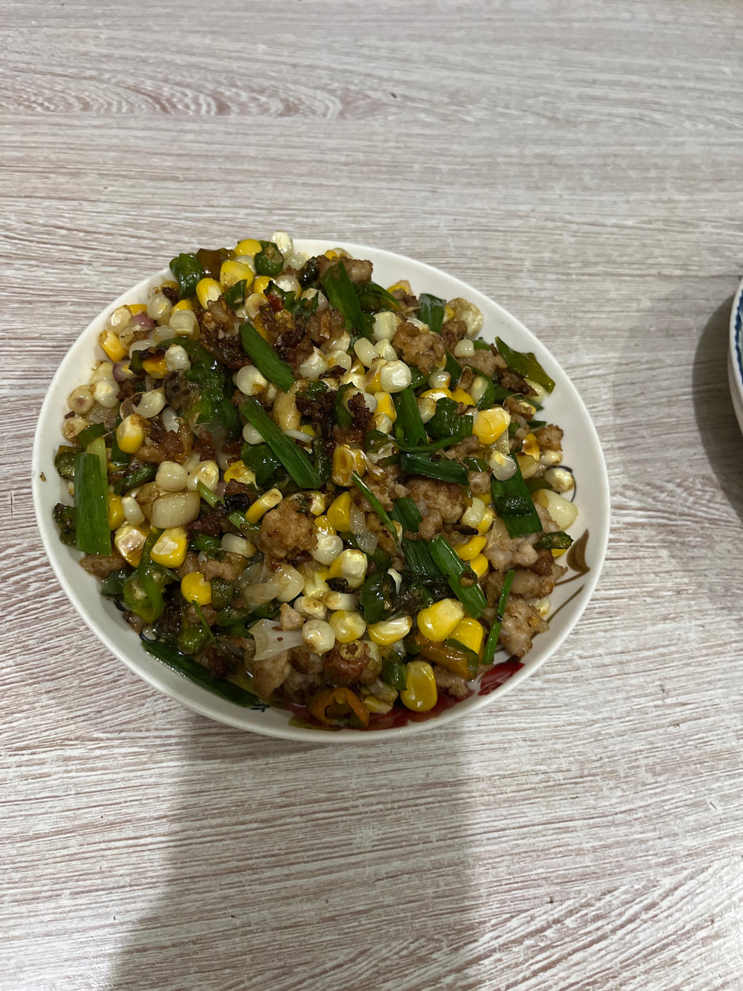 肉末炒玉米