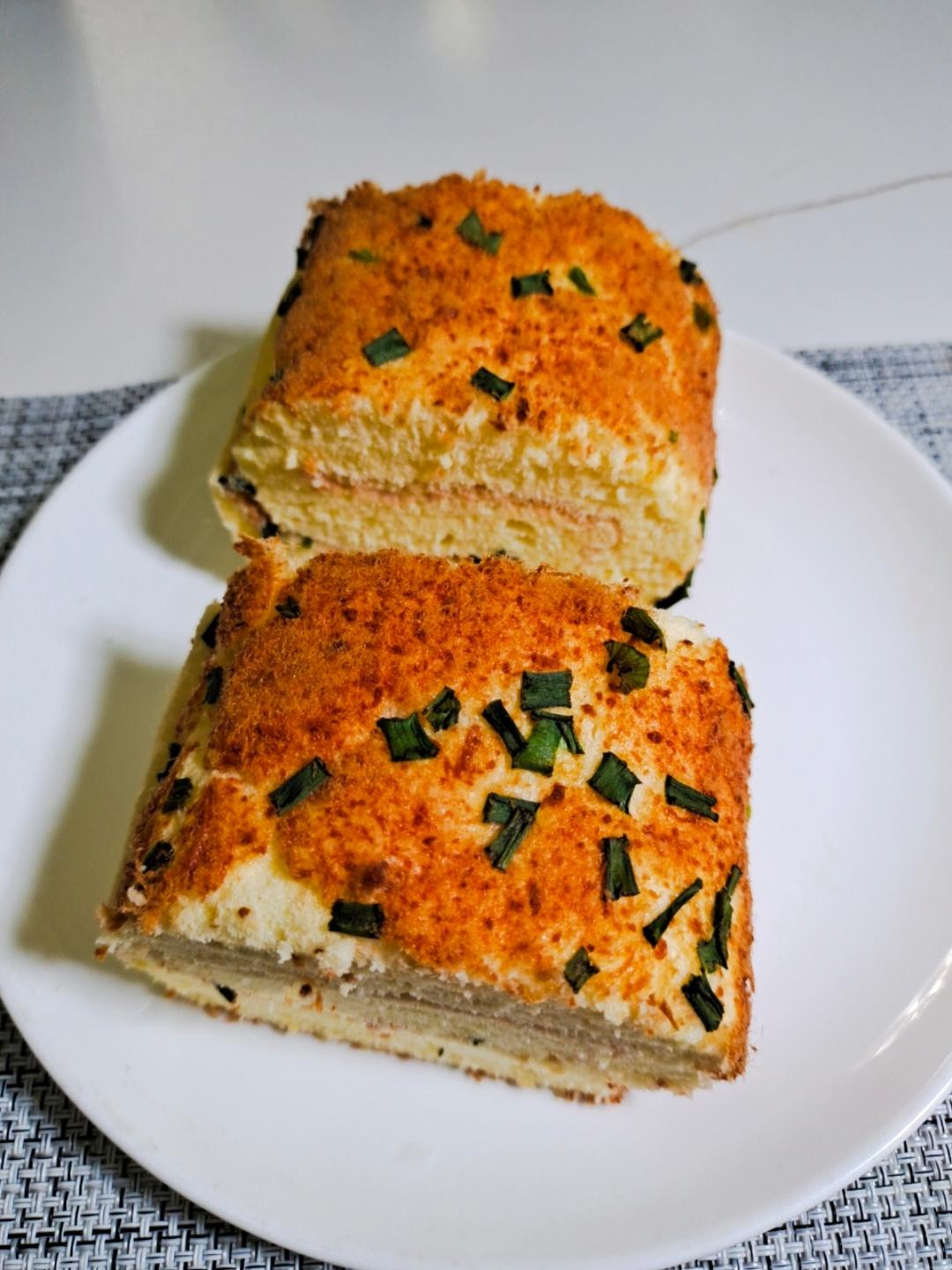 香葱肉松蛋糕卷-绵软细腻/可盐可甜