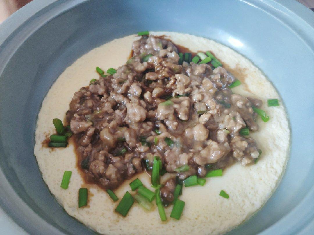 巨嫩滑肉末蒸蛋 大人小孩都爱吃