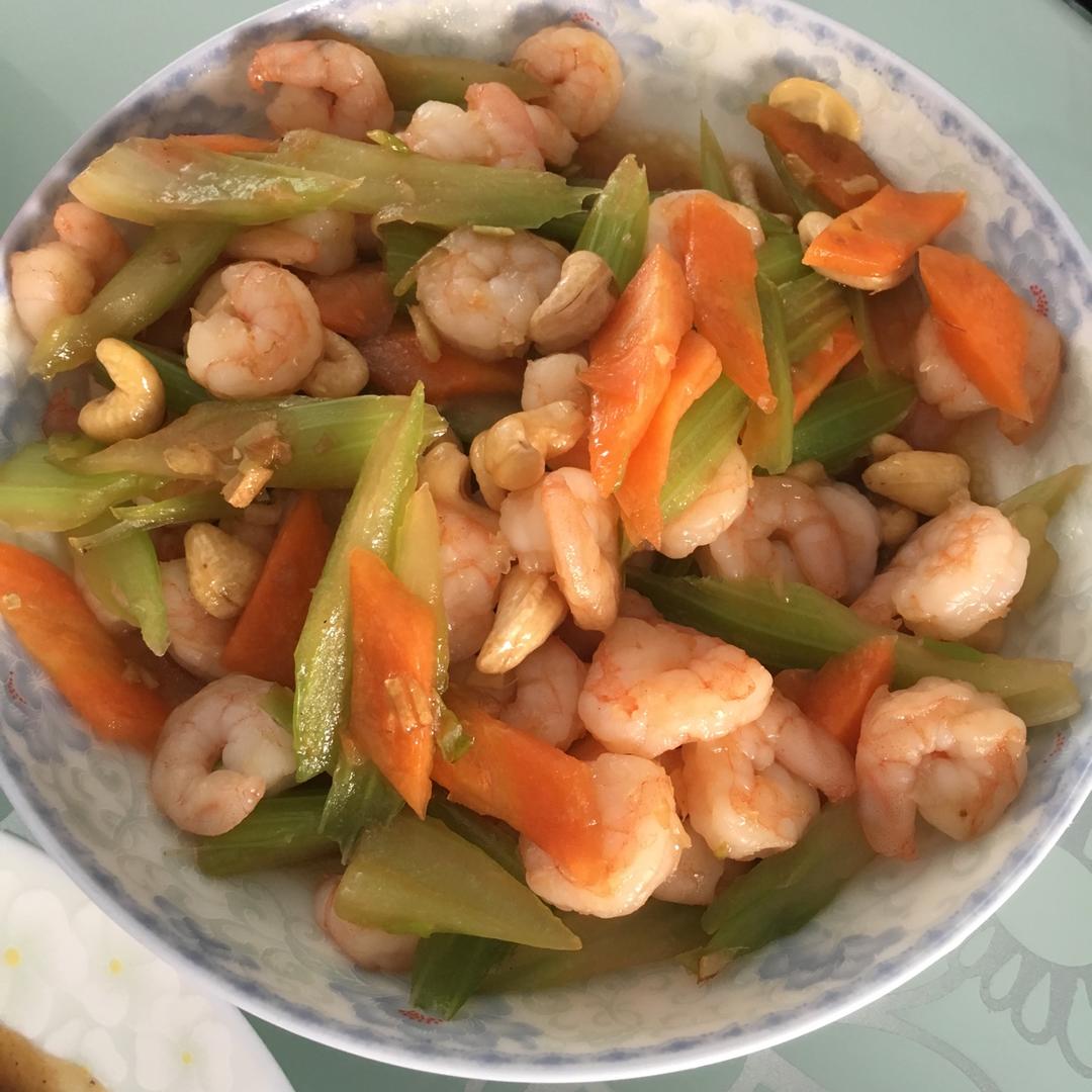 西芹炒虾仁