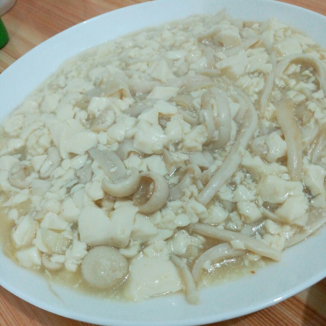 平菇（蘑菇）豆腐 （非汤！）
