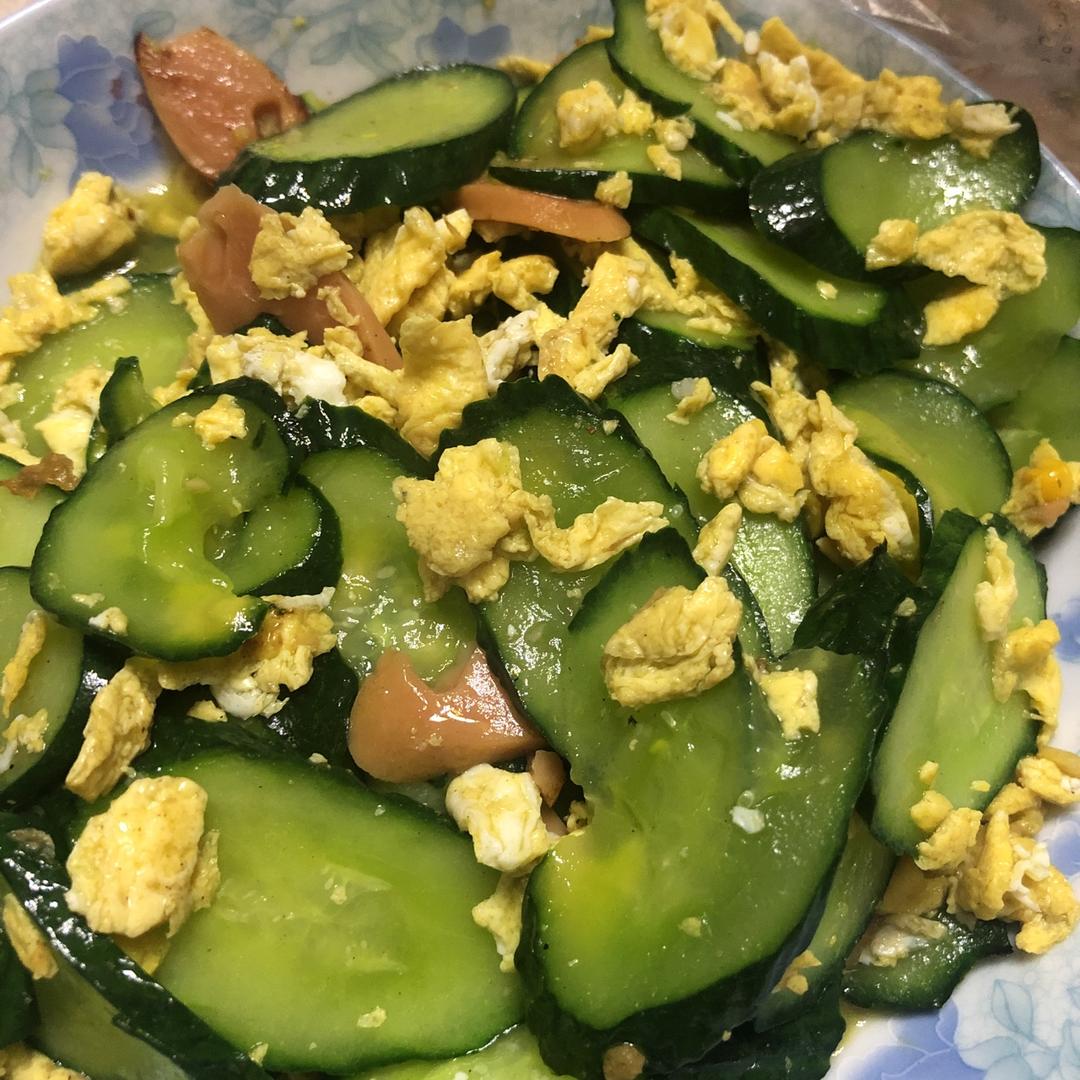 黄瓜炒火腿鸡蛋