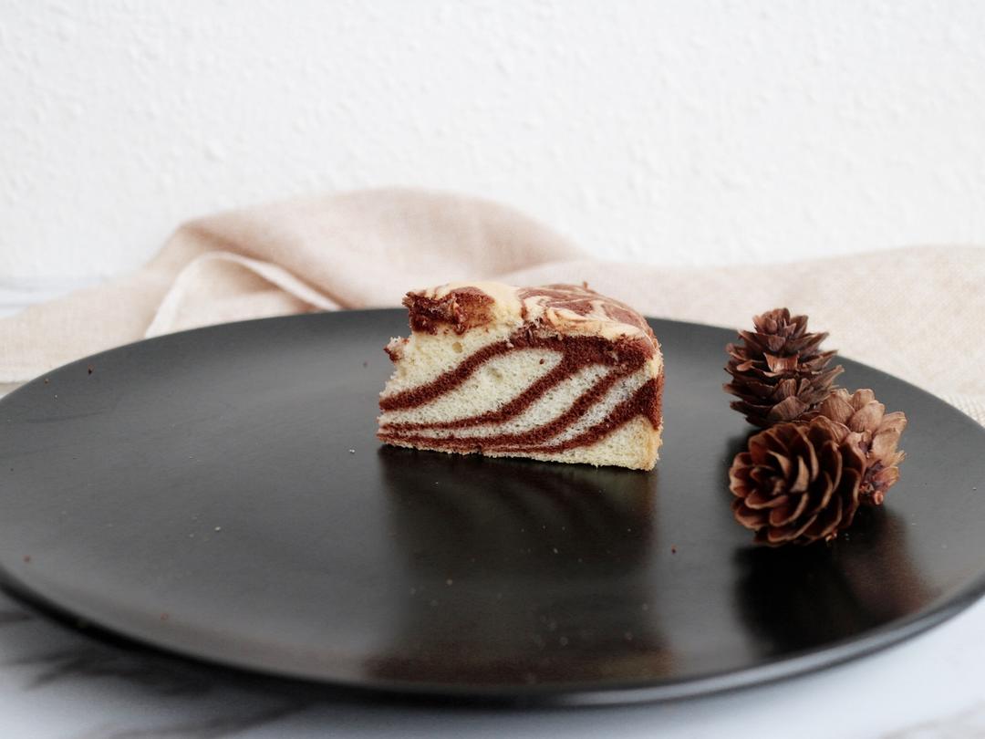 可可双色戚风（奶牛戚风）～17厘米加高戚风模或者18厘米戚风模