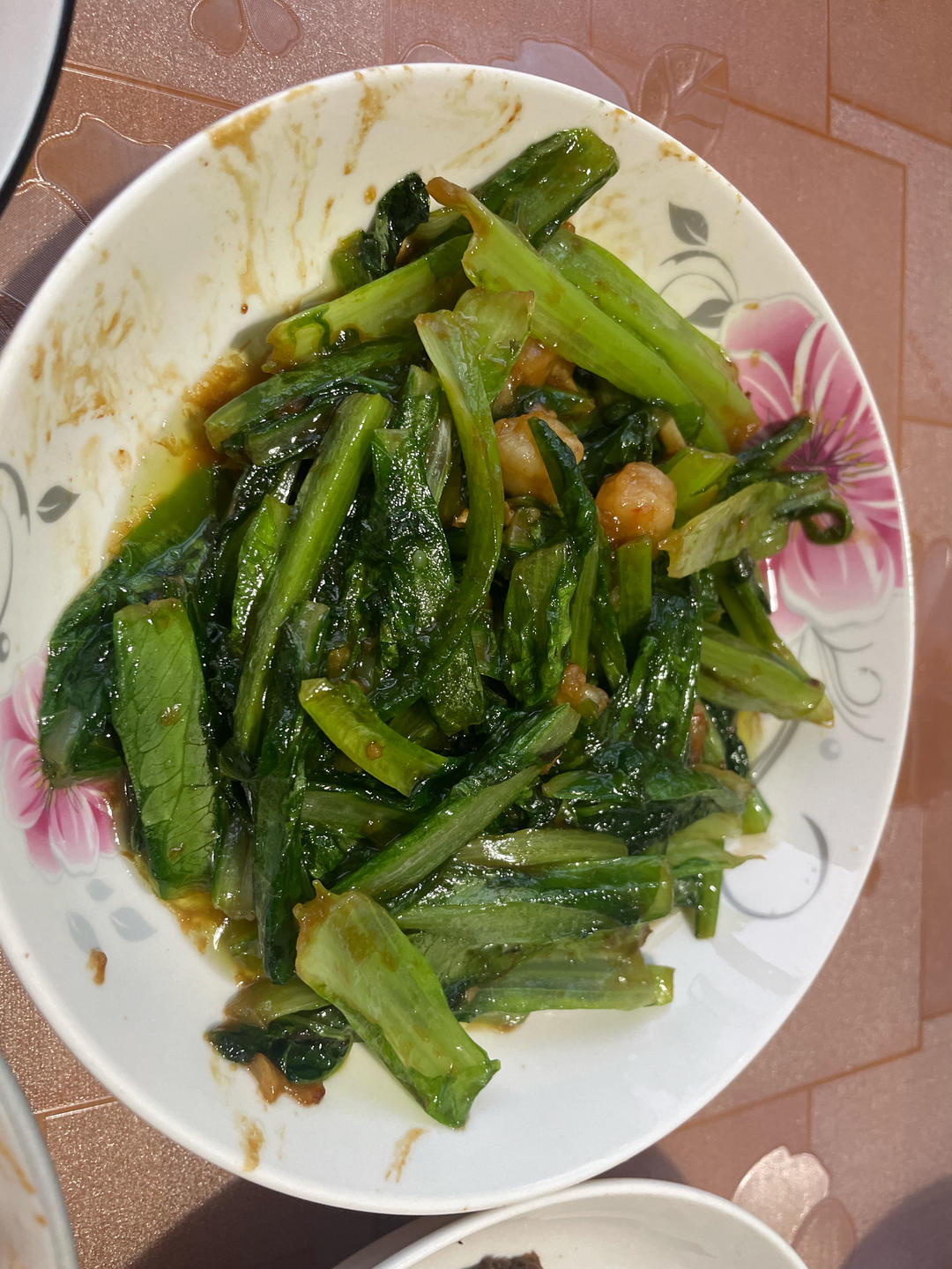 耗油虾仁油麦菜