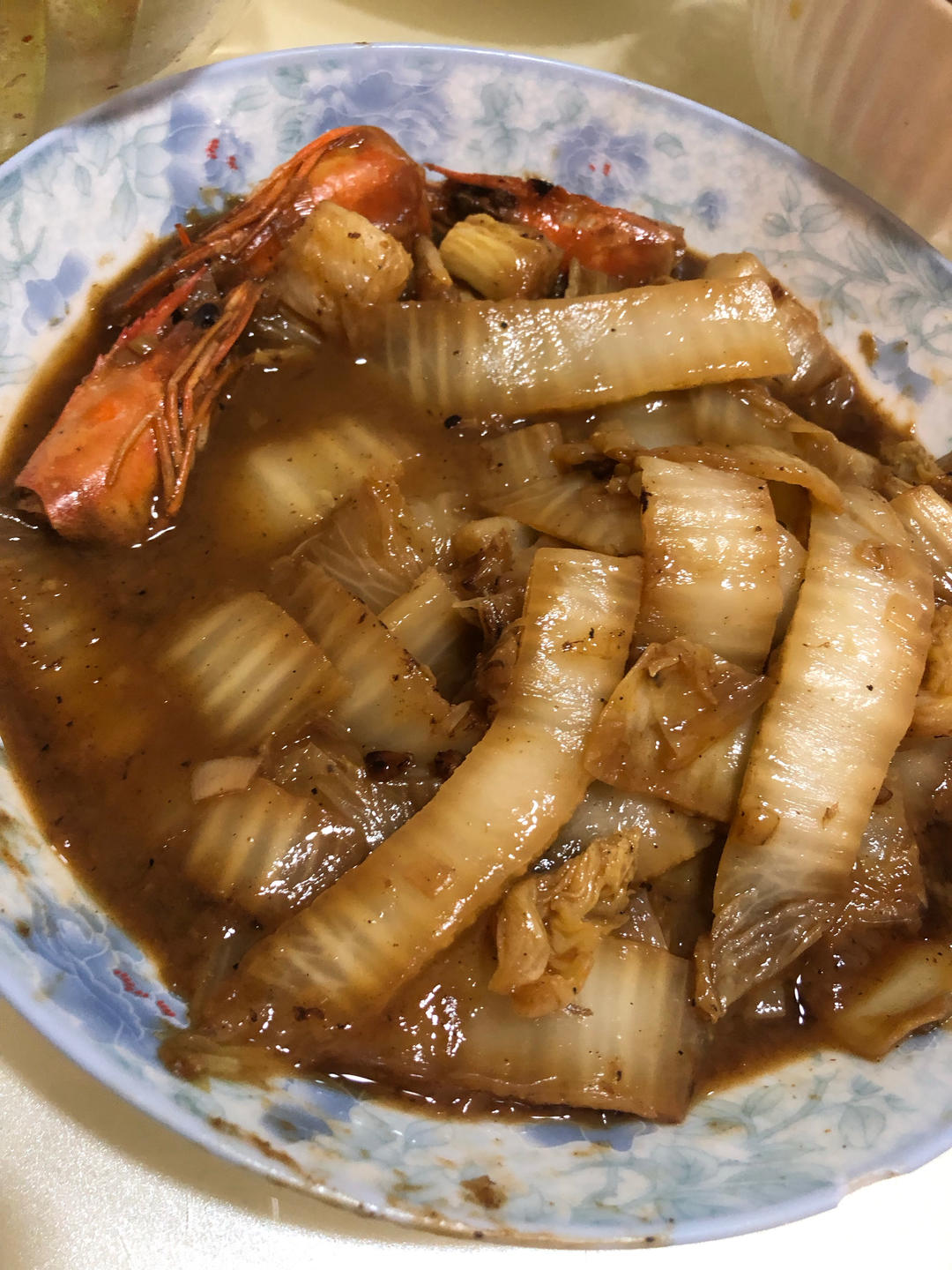 虾头炒大白菜