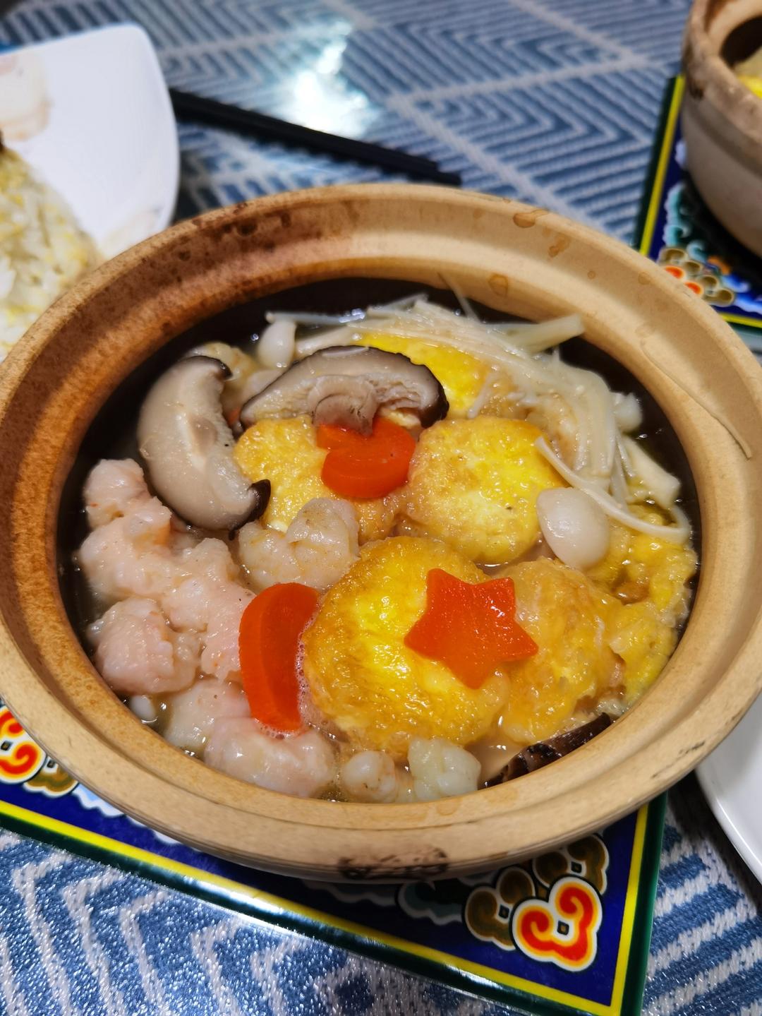 鲜虾豆腐煲