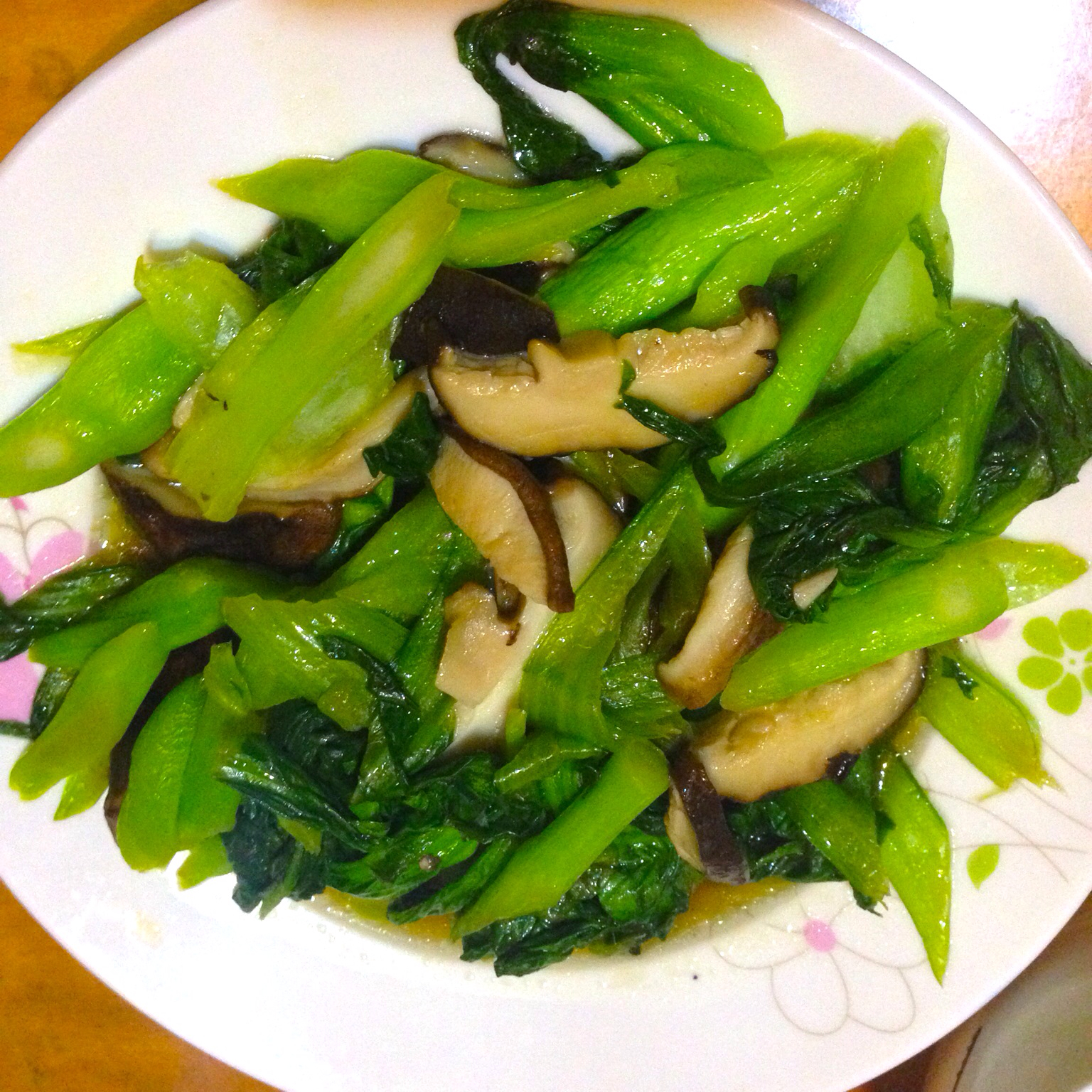 winoforever做的香菇菜心