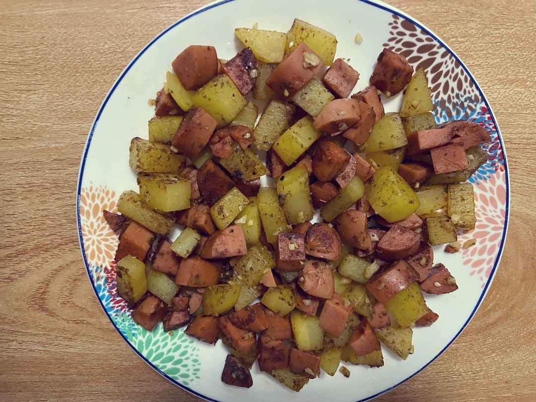 烧烤风味的土豆小香肠
