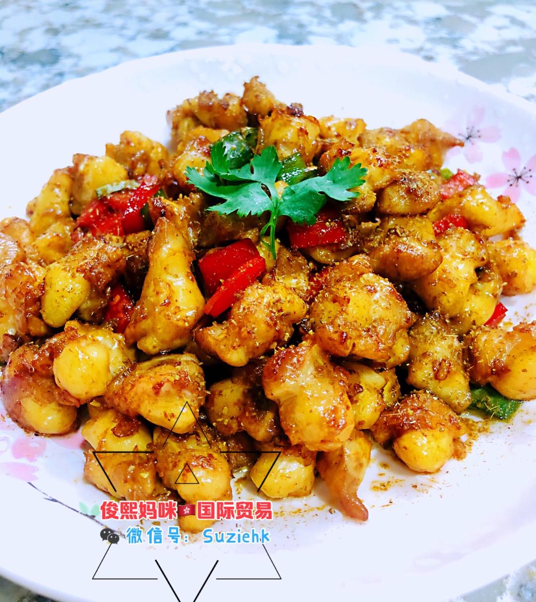 香喷喷的孜然鸡脆骨（下酒菜哦）