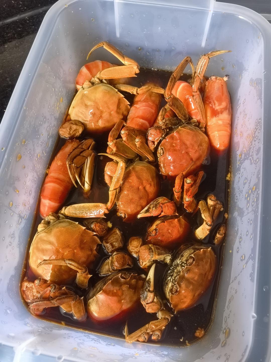秘制陈年花雕熟醉蟹