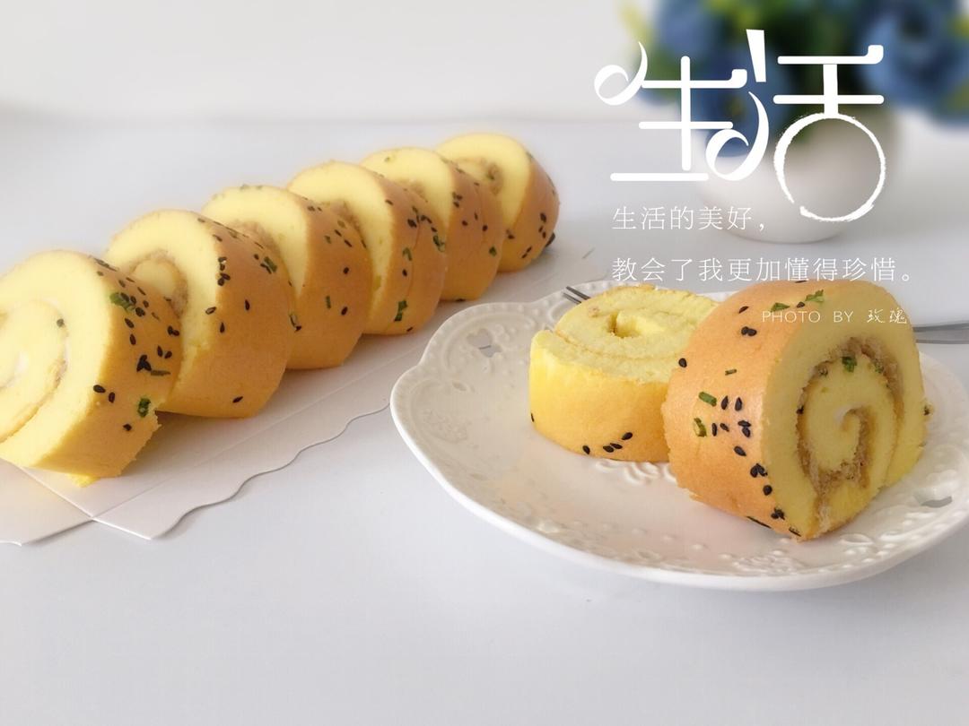 香葱肉松肥蛋糕卷～