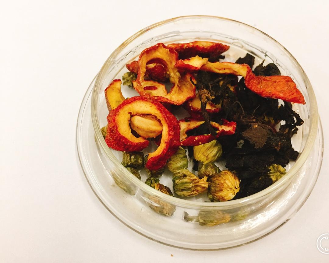 普洱山楂菊花消食茶