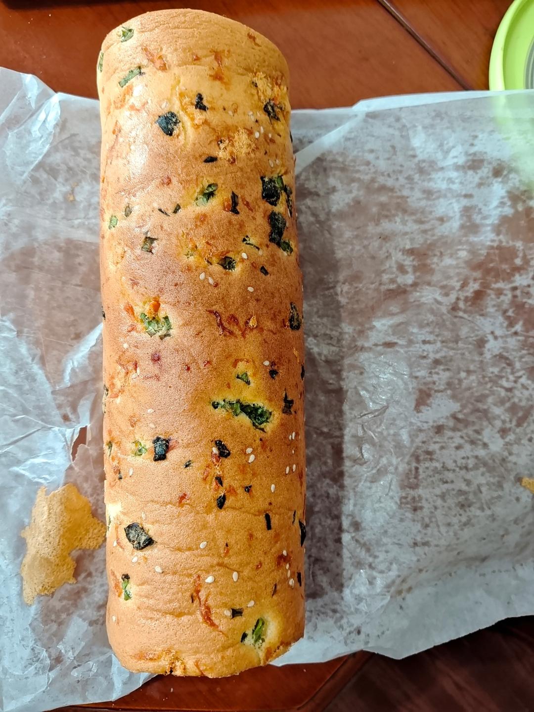 香葱海苔肉松芝麻蛋糕卷