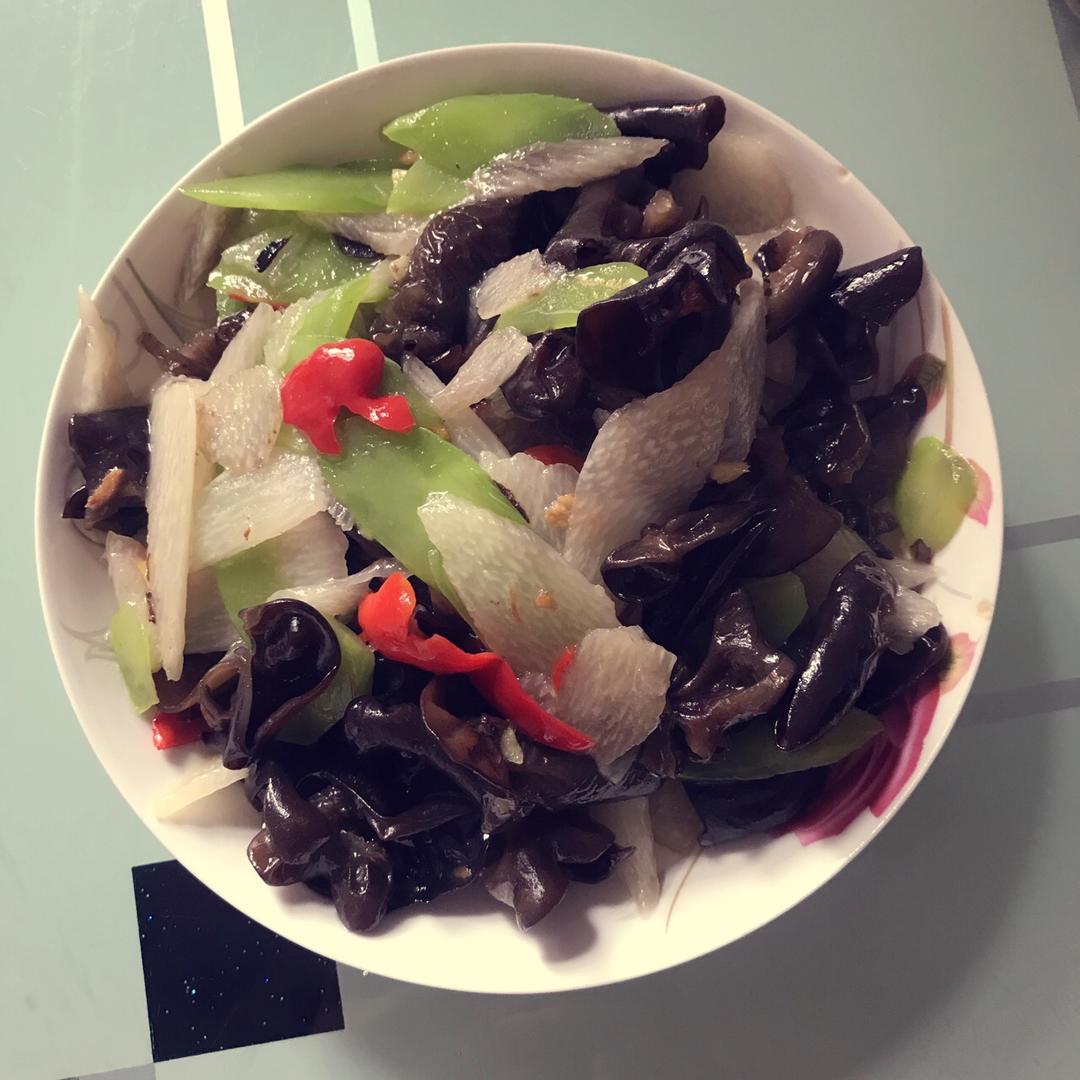 健康快手菜·木耳炒山药