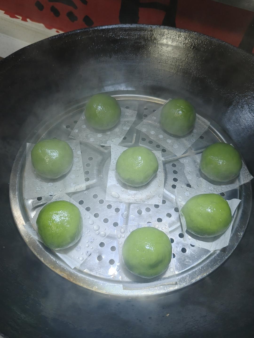 网红艾草青团，豆沙馅（Q弹不塌陷）