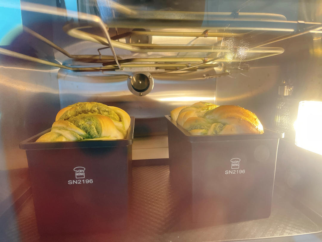 绿色心情---抹茶手撕小吐司