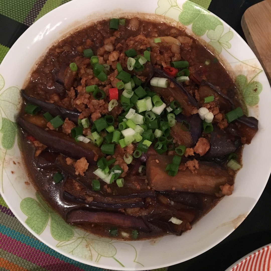 红烧肉沫茄子