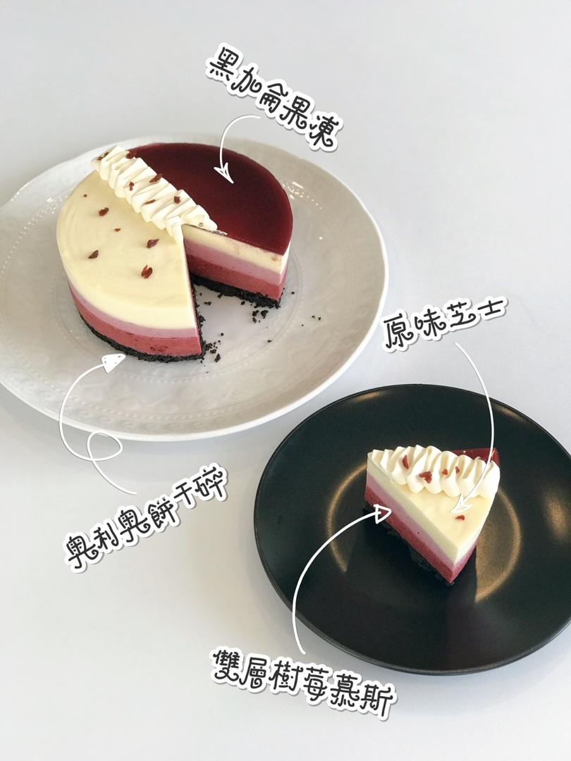 渐变蓝莓冻芝士蛋糕（免烤）