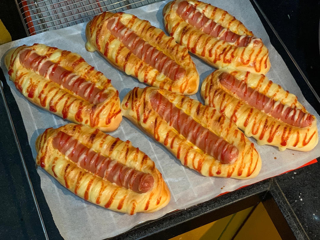 美味的香肠面包