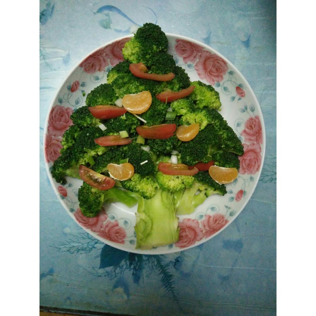 手机用户53266y3r做的西兰花圣诞树