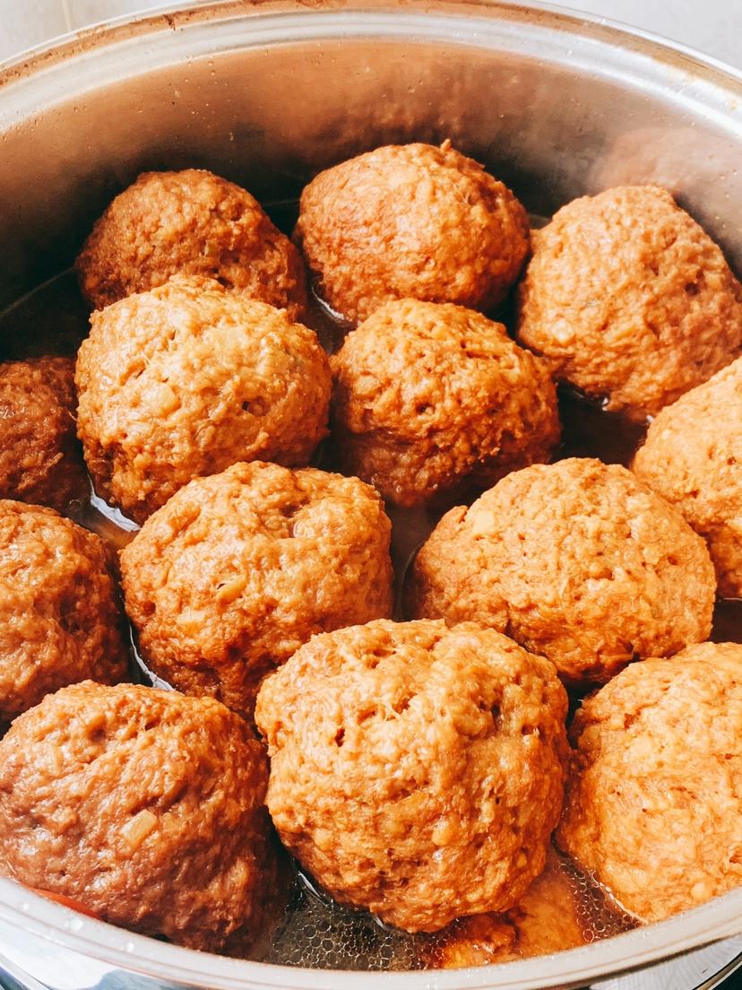 天津人过年必备的大丸子的做法 步骤8