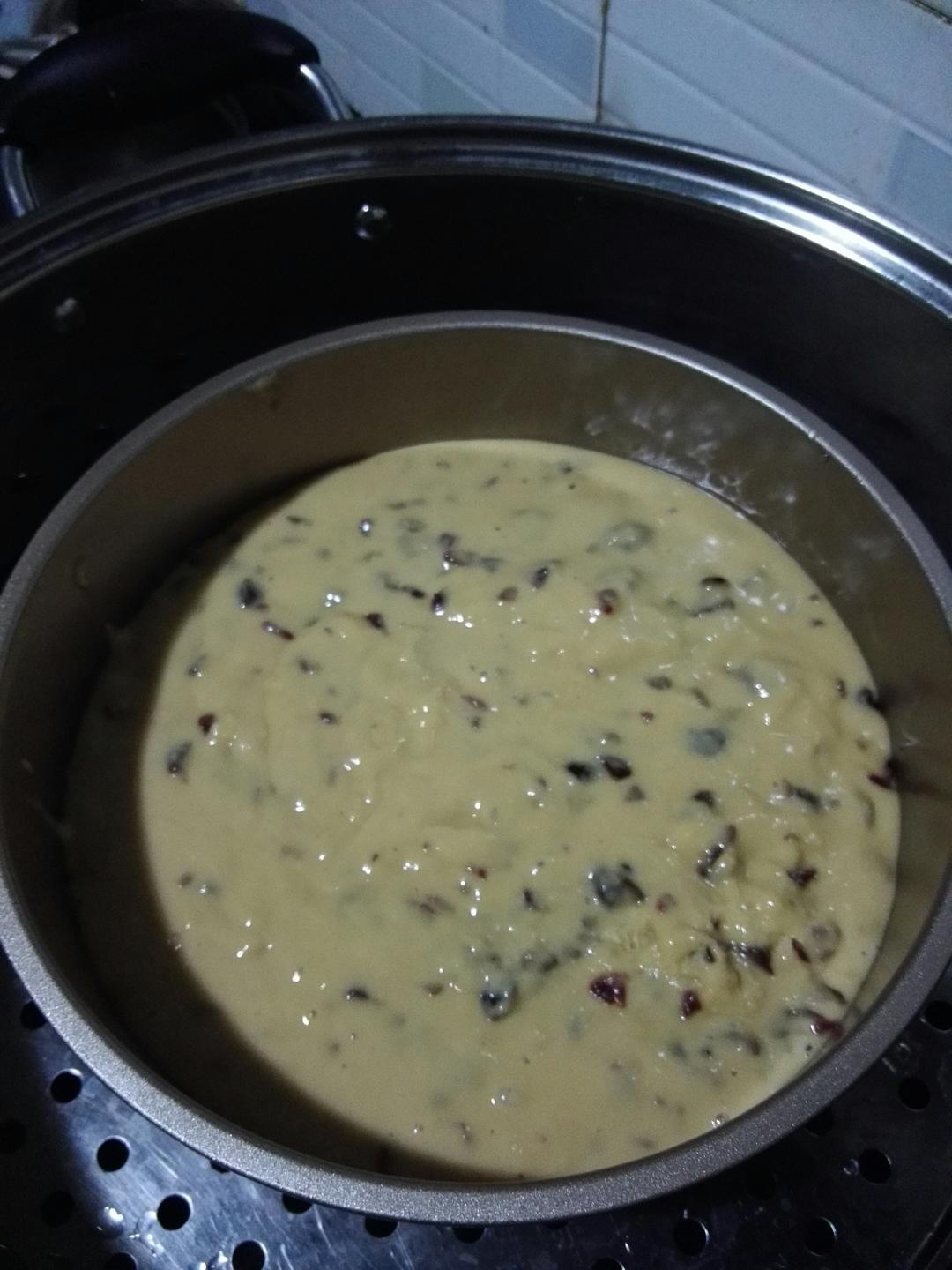 不用揉面，简单易做的——蔓越莓发糕