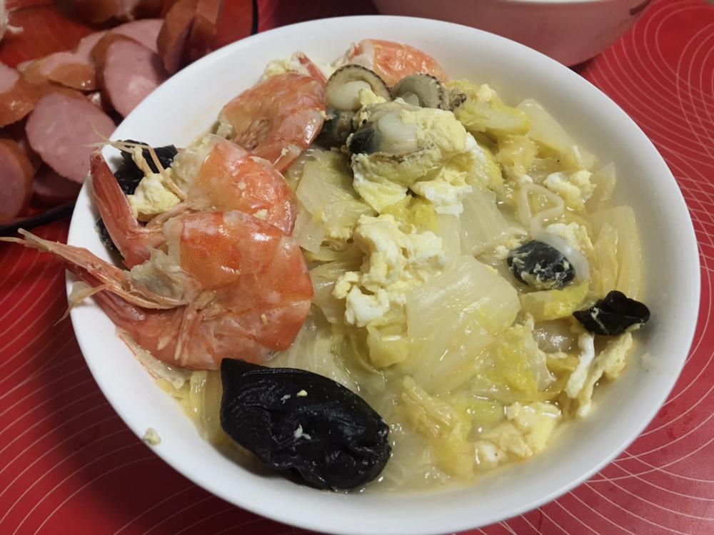 海鲜白菜面