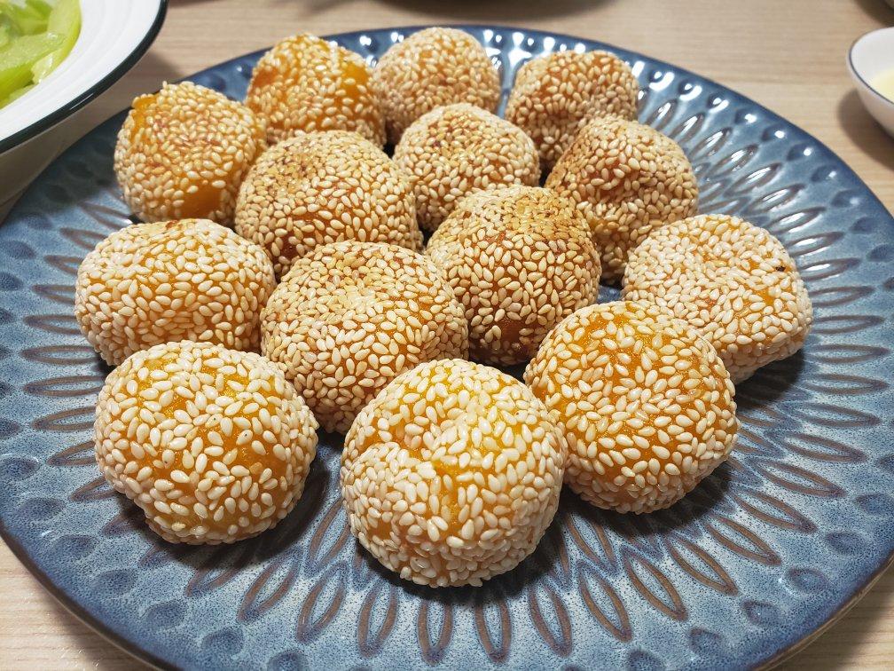 快手红薯糯米芝麻球（麻团）