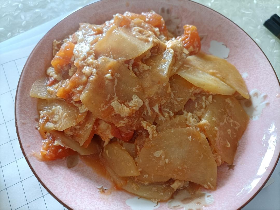 最家常-番茄鸡蛋炒土豆片