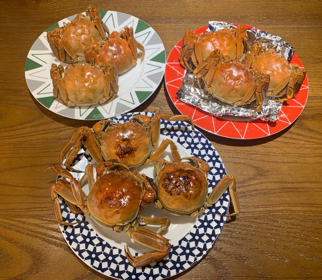 螃蟹花样做法：盐烤、清蒸、姜葱炒
