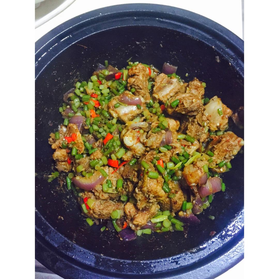 teukyu27做的孜然风味干锅排骨