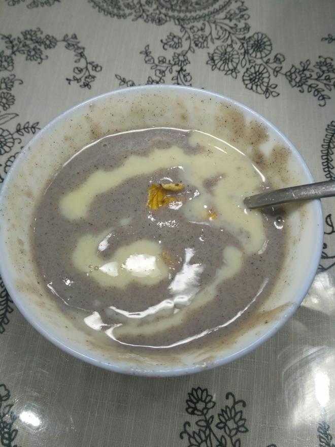 豆浆紫米糊的做法