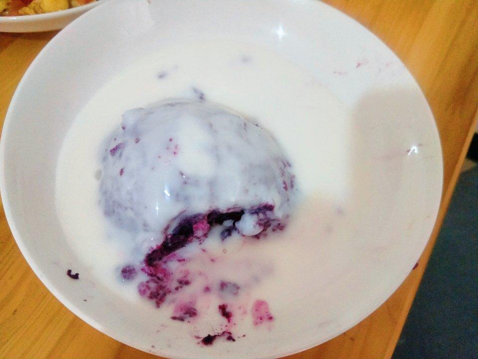 【酸奶果仁紫薯泥】简易甜点 瘦身健胃
