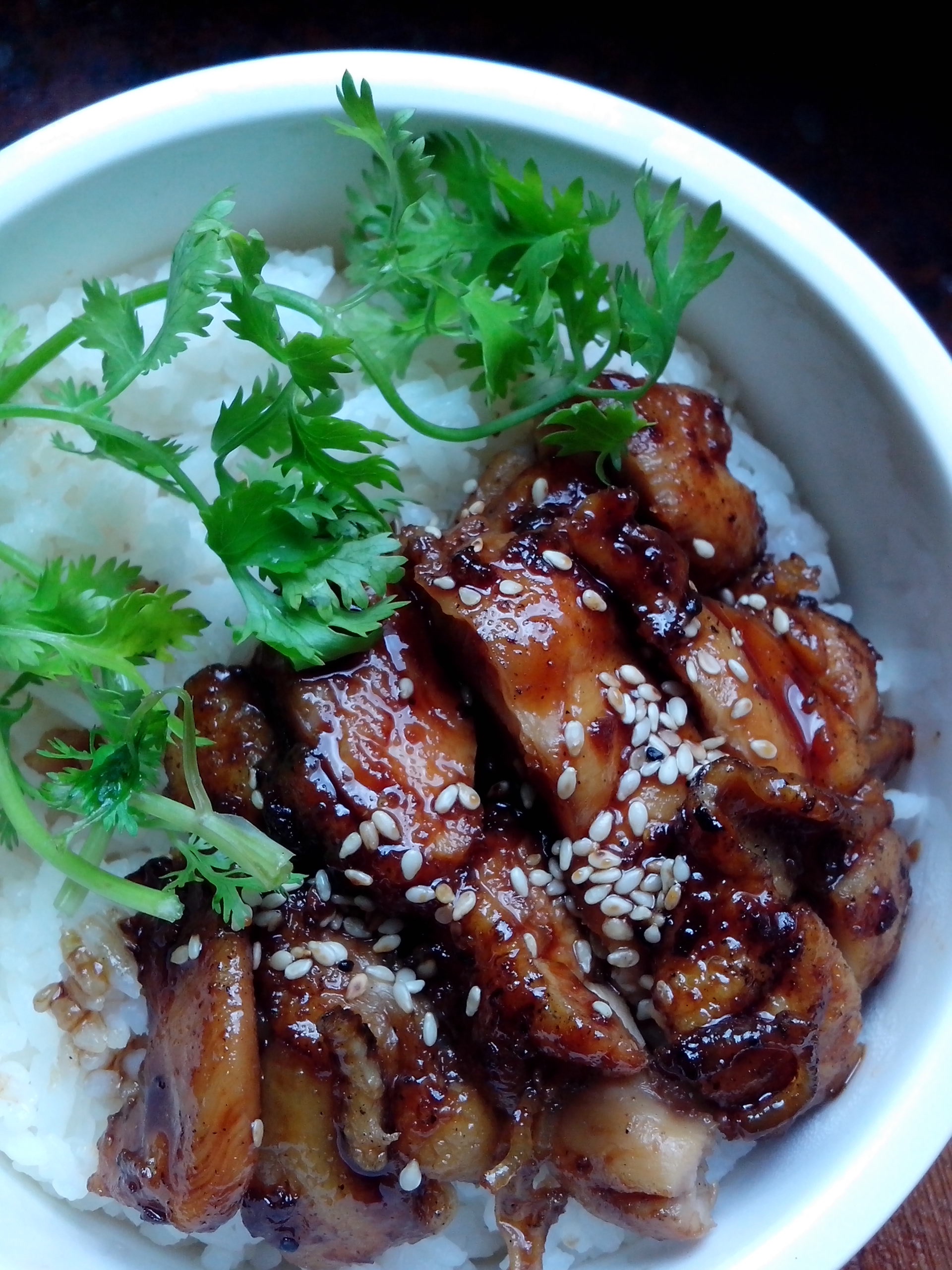 爱做菜的好学生做的日式照烧鸡腿