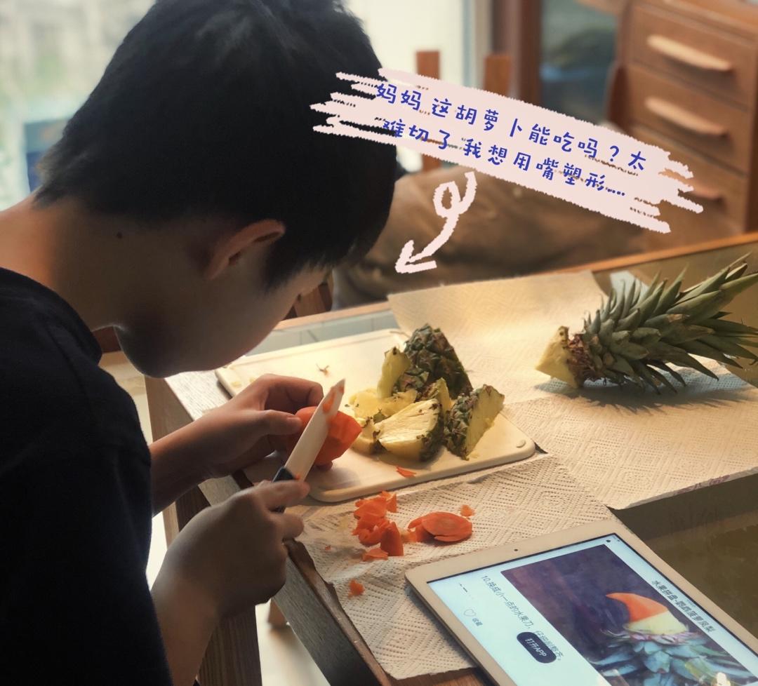 水果拼盘-鹦鹉菠萝凤梨