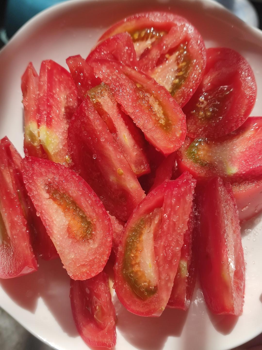 家庭版火山飘雪(白糖番茄🍅)