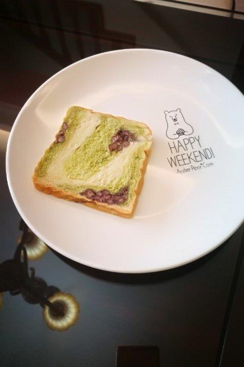 抹茶蜜豆牛奶吐司