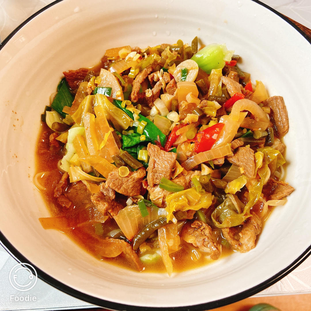 私房【老坛酸菜肉丝面】独家分享·原汤酸辣·开胃