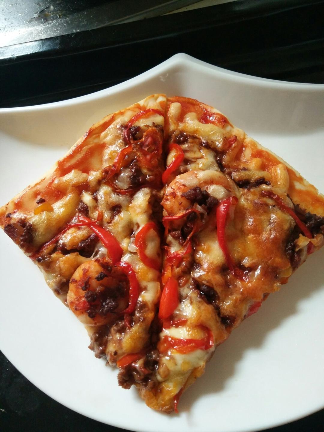 黑椒牛肉厚底披萨