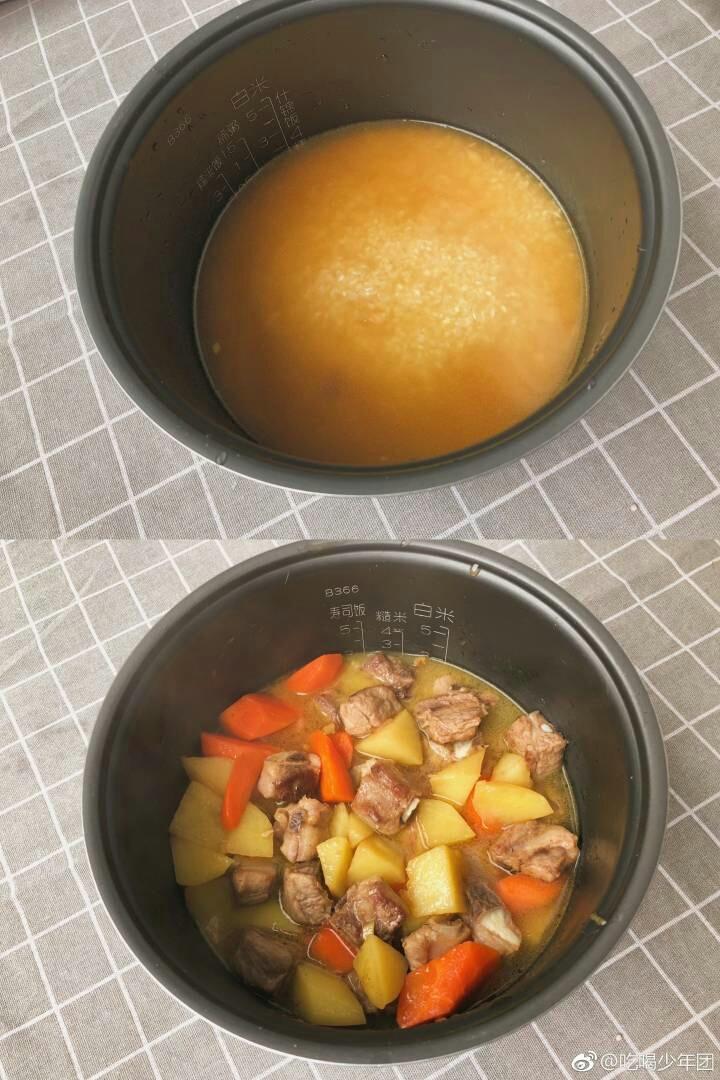 土豆排骨焖饭的做法 步骤3