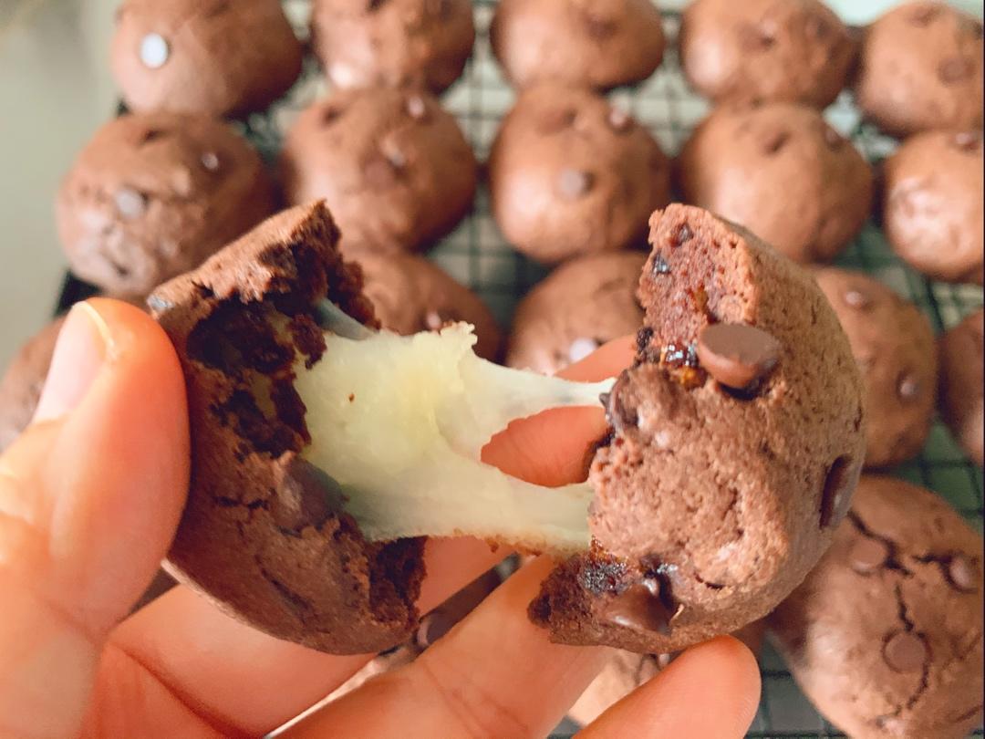 可可麻薯软曲奇饼干巧克力豆木薯粉版无糯米粉无淀粉