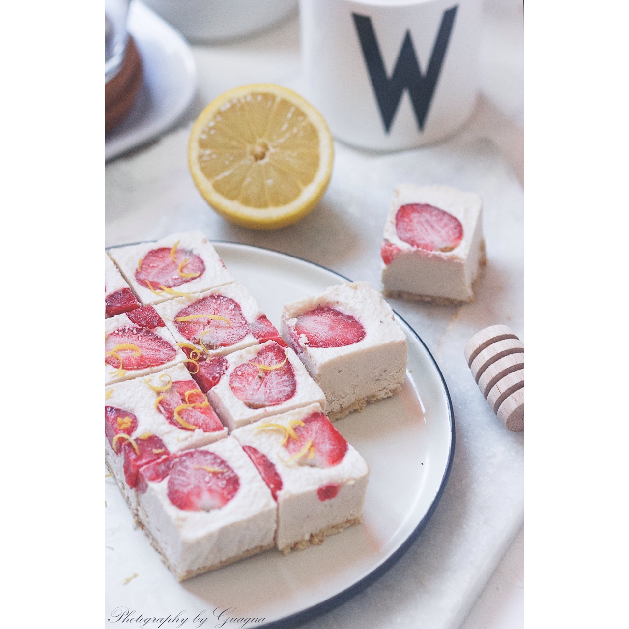 草莓素芝士蛋糕丨健康·零食