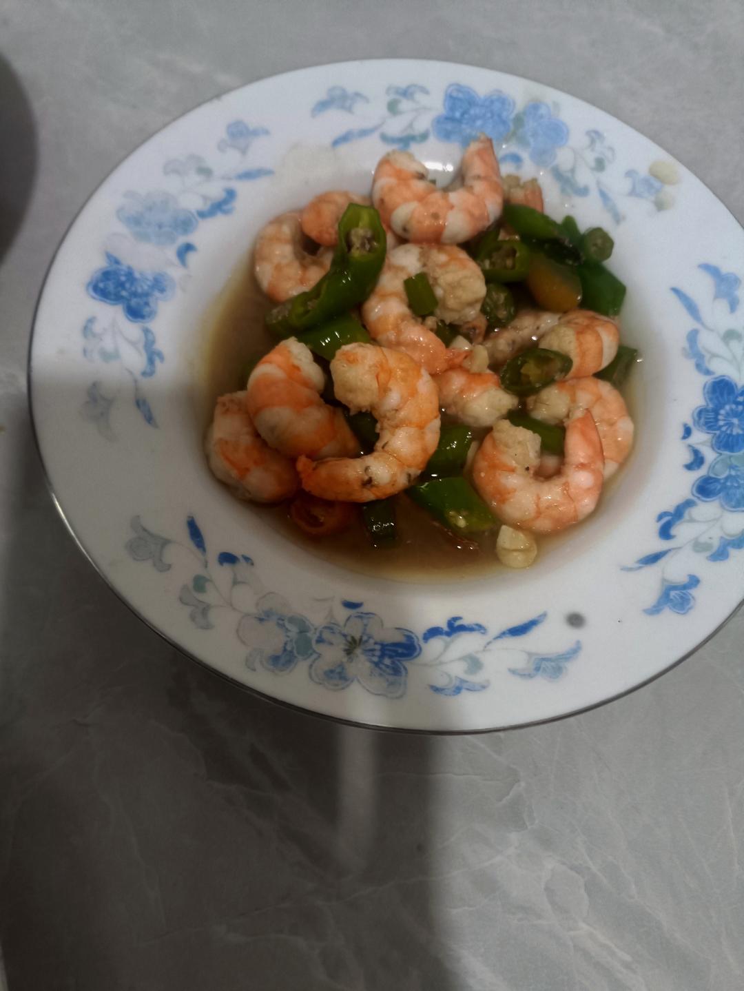 辣椒炒虾