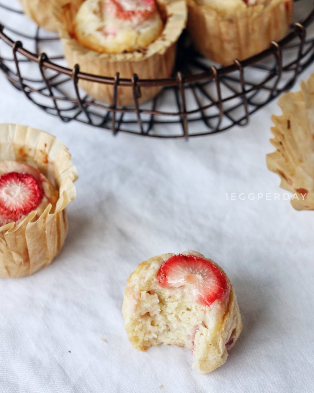 鲜草莓奶油酥饼马芬<Strawberry Shortcake Muffin>
