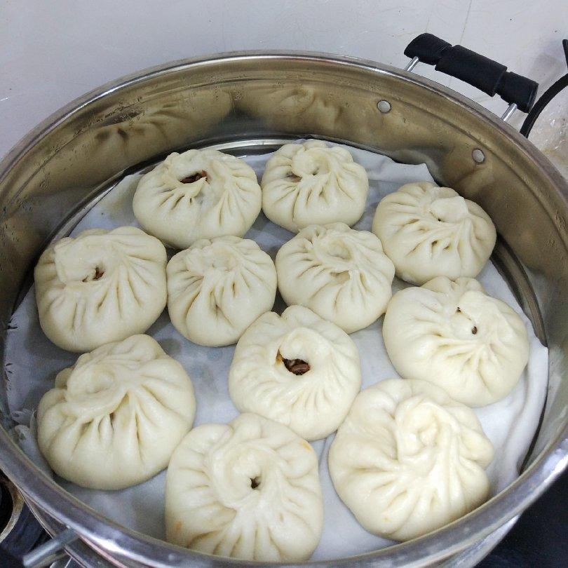 干豇豆五花肉丁包子