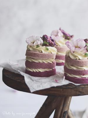 💜INS风|渐变梦幻紫奶油蛋糕🍰下午茶甜品的做法 步骤10
